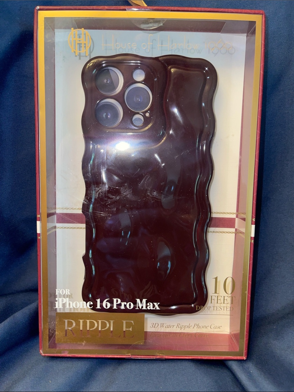 House of Harlow 1960 Ripple 3D iPhone 16 Pro Max Case - Deep Brown
